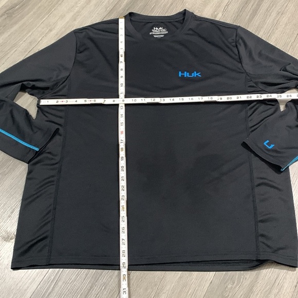HUK Fishing Black Icon X Long-Sleeve Shirt with Sun Protection size XXL - Picture 9 of 11